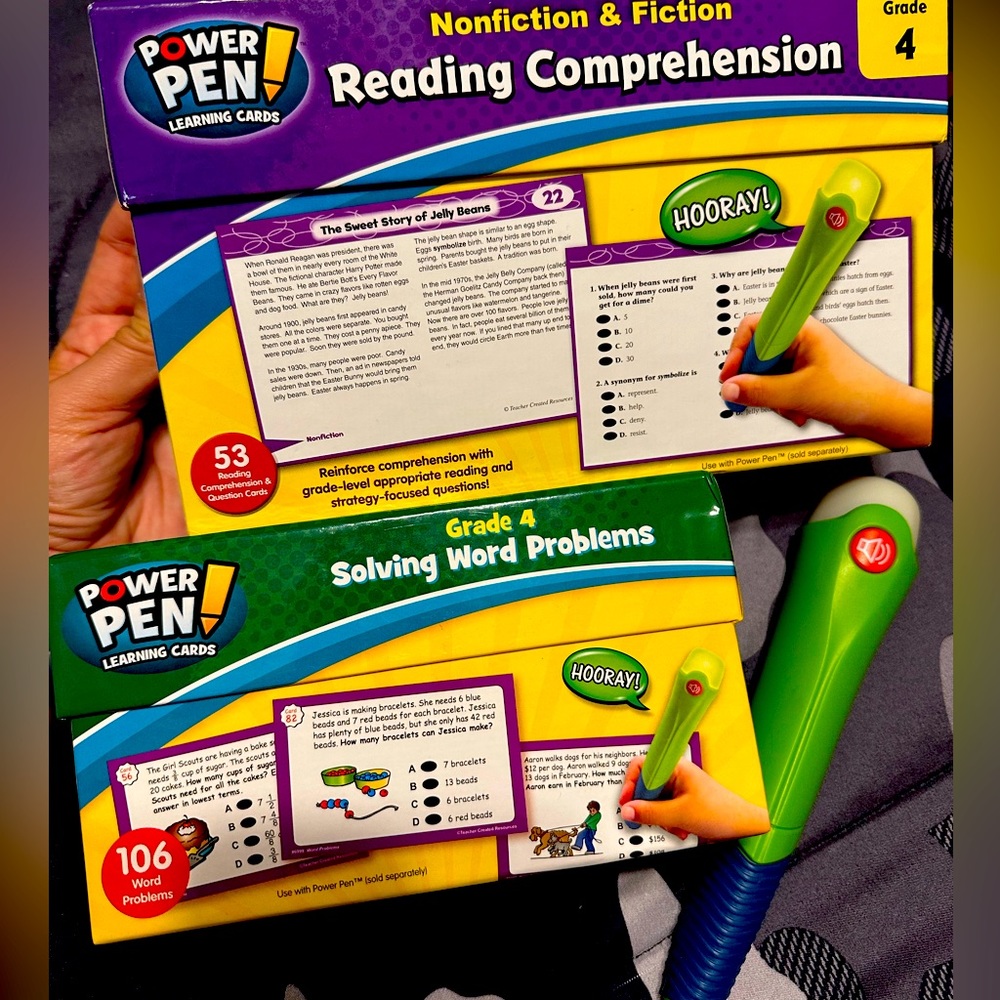 Reading comprehension, solving word problema & Pen